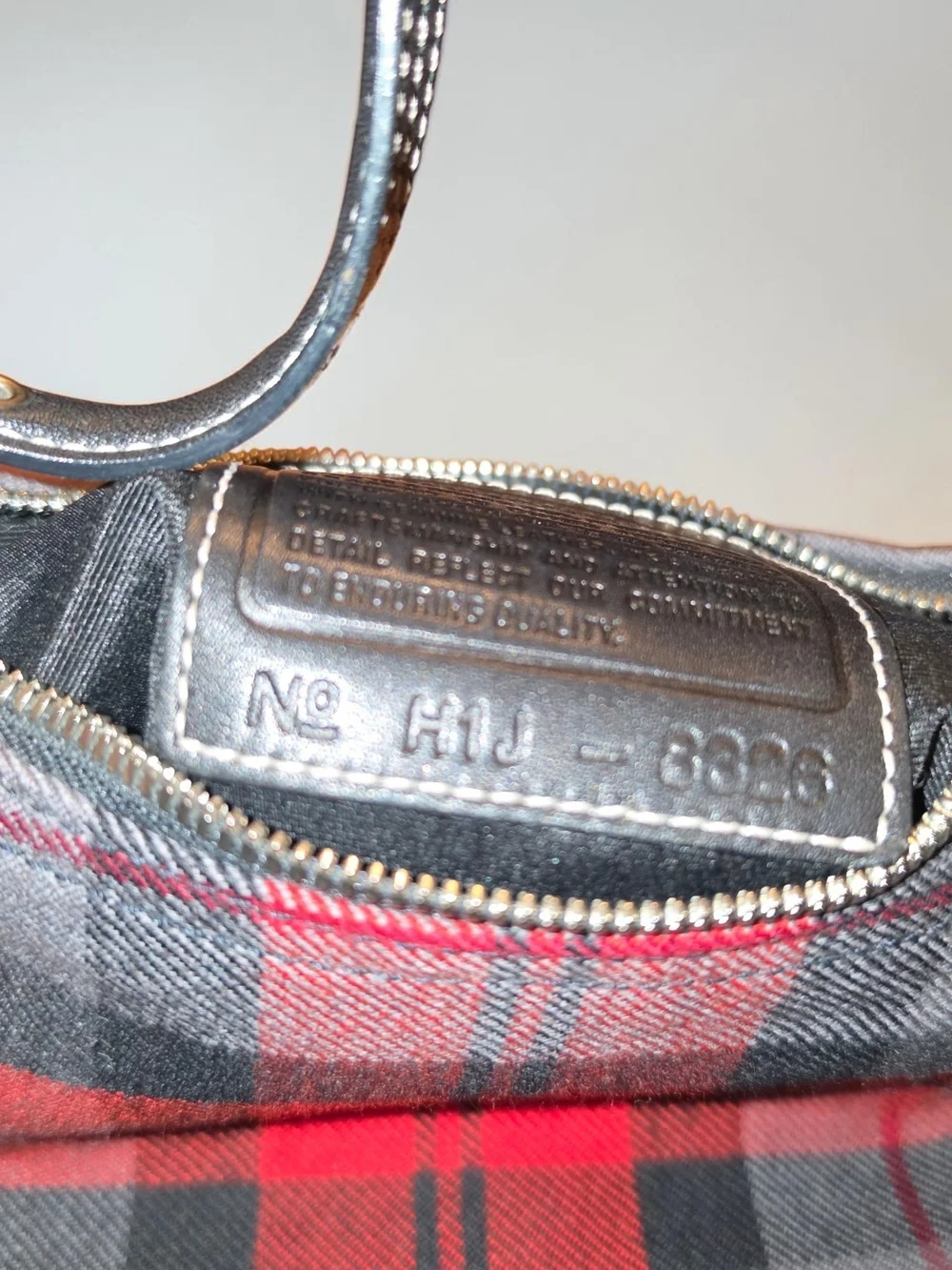 Coach Y2K Vintage Hamptons Tartan Plaid Wool Demi Bag